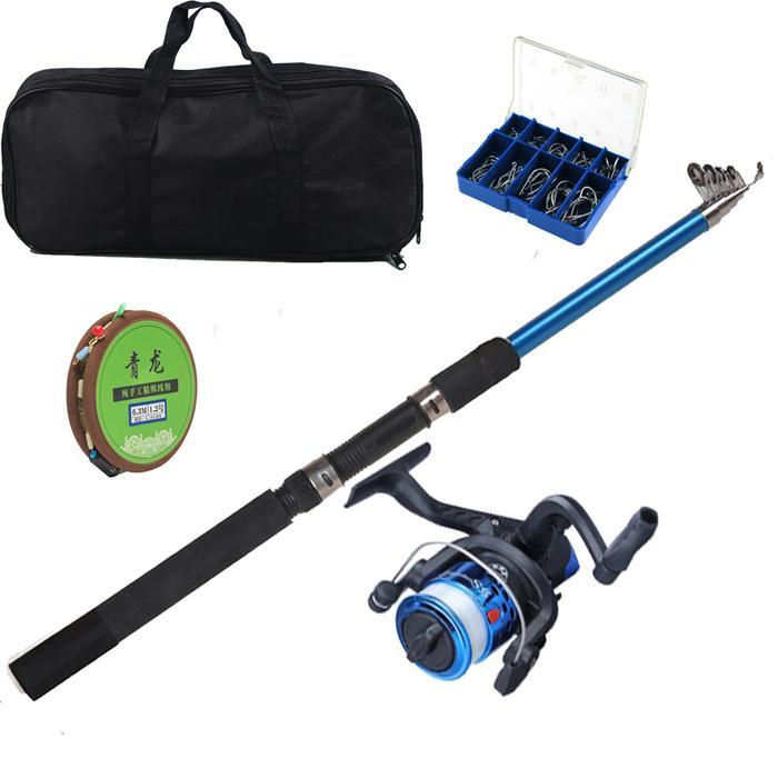 Satu Set Peralatan Memancing Lengkap Meliputi Tas Pancing Berkapasitas Besar, Joran Pancing, Reel,
