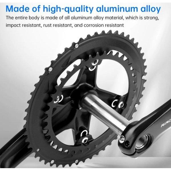 Riro Crankset Roadbike Doubel Chainring Crank Ht2 Hollowtech 2 Sepeda