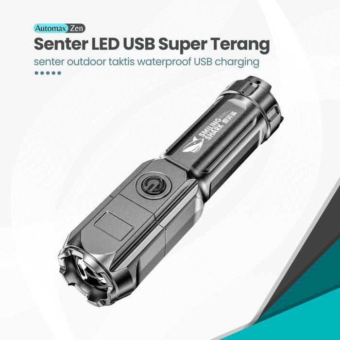 Premium Senter Swat Mini Led 36W / Senter Led Police Chargeable / Senter Cas Original
