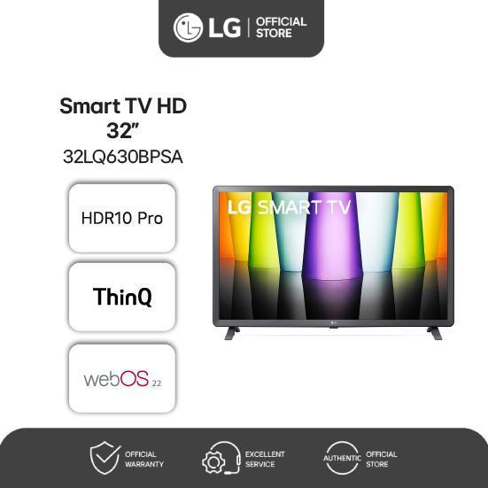 LG Smart TV HD 32" 2022 / Televisi 32 inch - Digital TV - Active HDR - ThinQ AI & WebOS - 32LQ630BPS