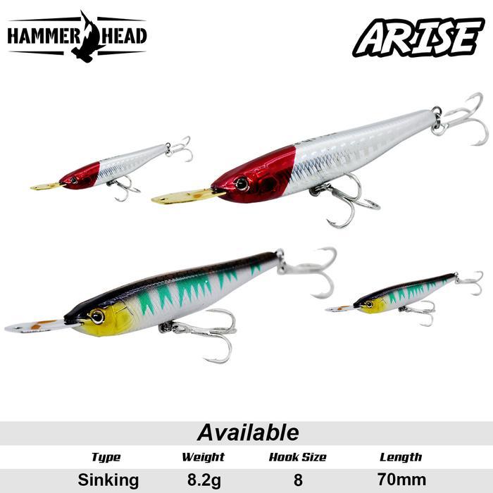 Hammerhead Umpan Minnow Arise 5.6G/40mm - 8.2G/70mm Umpan Pancing Minnow Minnow UL