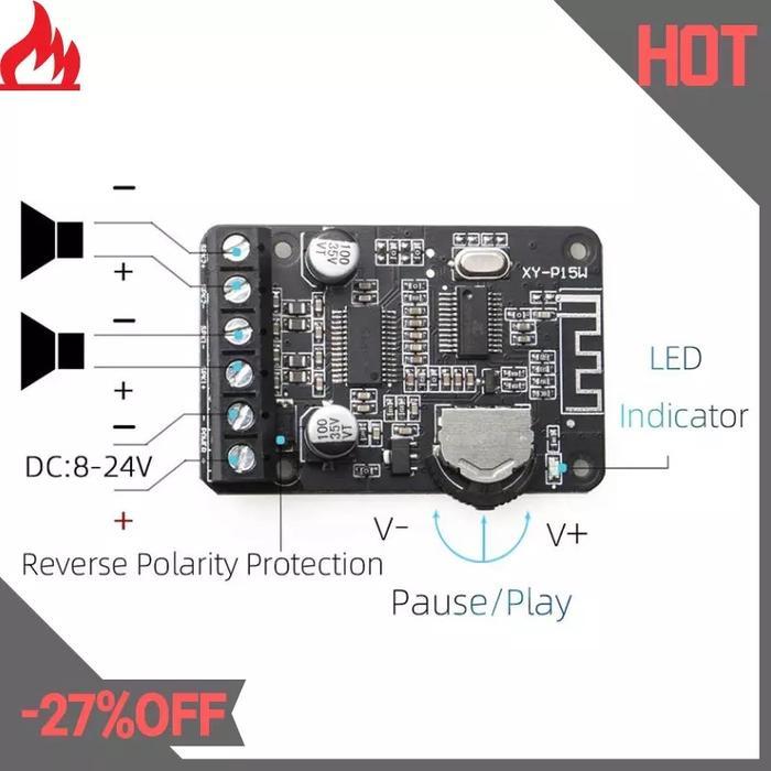 XY-P15W Power Amplifier TPA3110D2 Board 12V / 24V 20W