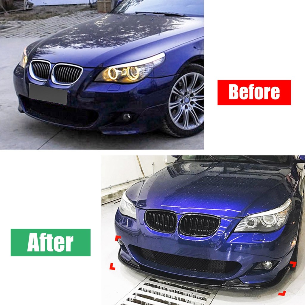 CAR FRONT BUMPER SPLITTER LIP DIFFUSER BODY KIT SPOILER GUARD TUNING FOR BMW 5 SERIES E60 E61 M