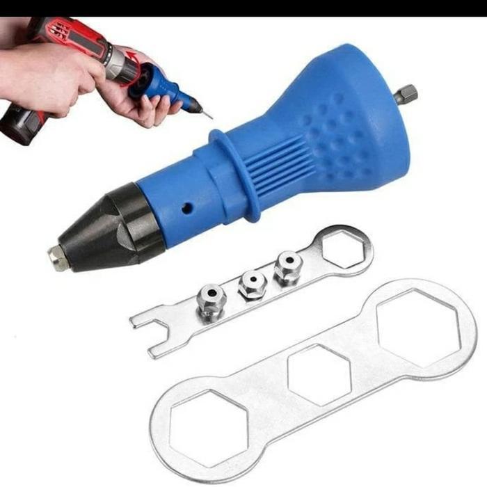 ADAPTOR RIVET BOR, ADAPTER PAKU RIVET, TEMBAKAN RIVET CORDLESS LISTRIK BEST SELLER