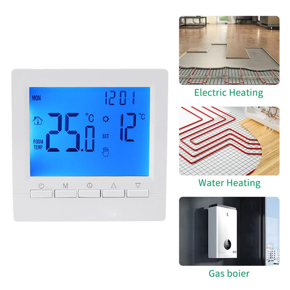 Digital Smart Thermostat Programmable Gas Boiler Heating Temperature Regulator Hand Controller