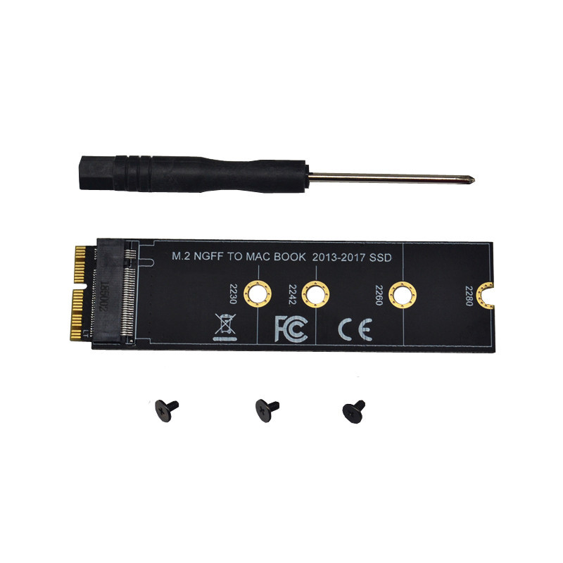 M key M.2 NGFF PCIe AHCI SSD Adapter Card for MACBOOK Air 2013 2014 2015 2017 A1465 A1466 Pro A1398