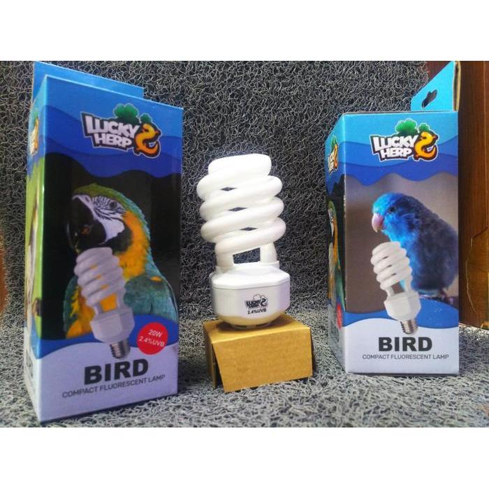 DISKON Lucky Herp Bird Lamp 2.4% UVB 20w - Lampu Burung