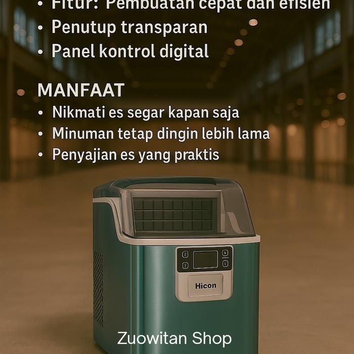 HICON HZB-25AF 30 kg Mesin Pembuat Es Batu Kapasitas besar,Ice Tube Maker HICON HZB-25AF 30 kg