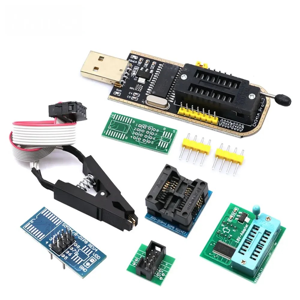 MultiProtool H341A EEPROM Programmer Kit SOI8 lip & USB Support for 24XX25XX93XX BIOS Fl & XTW100