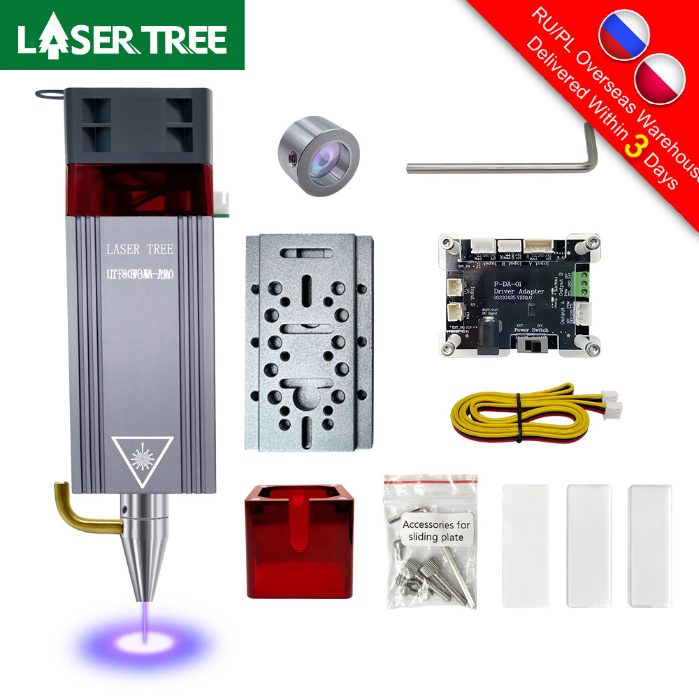 LASER TREE 20W/10W/5W/4W Laser Head For CNC Engraver Wood Cutting DIY Laser Tools 450nm TTL/ PWM Blu