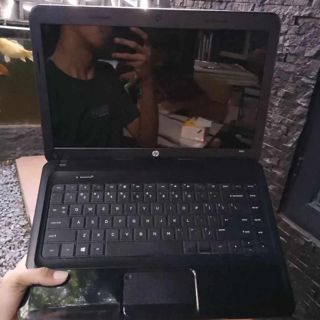 Laptop HP 1000 Notebook PC AMD A4 3330MX RAM 4GB SSD128GB Performa Stabil Second Berkualitas Bergara