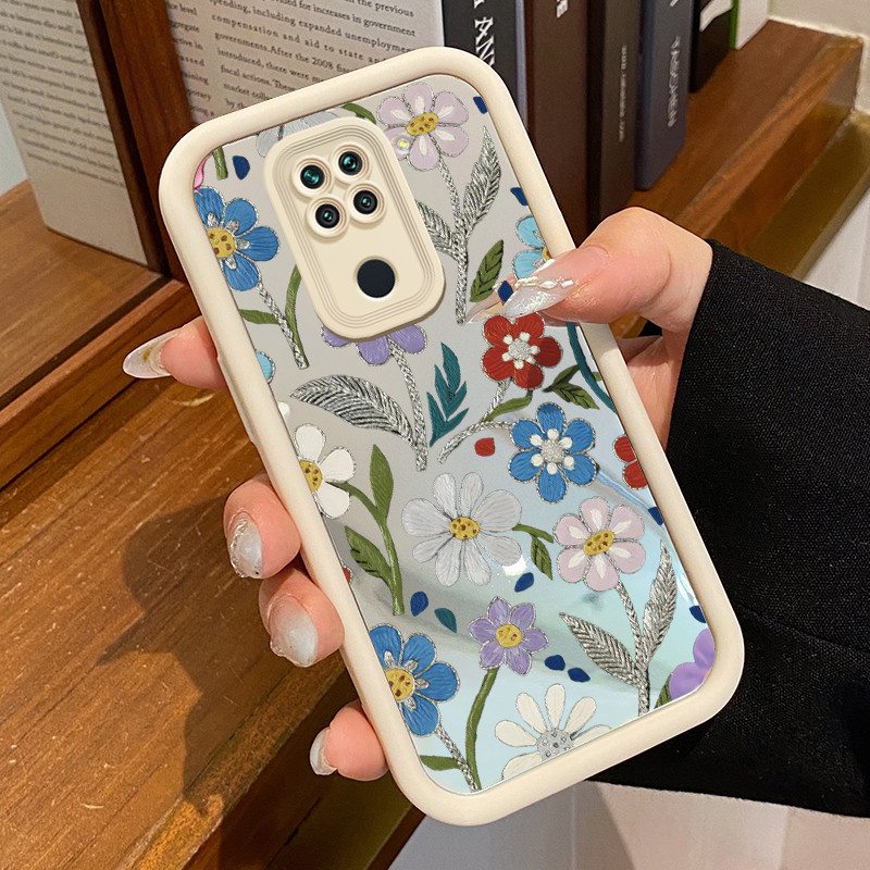 Casing Hp Untuk Xiaomi Redmi Note 9 Note 9s Note 9 Pro POCO M2 Pro Case Bunga Elegan berwarna mewah 