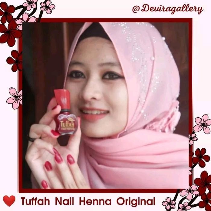 KJ Tuffah Nail Henna 10ml Maroon Tahan Lama Art Kutek Polish