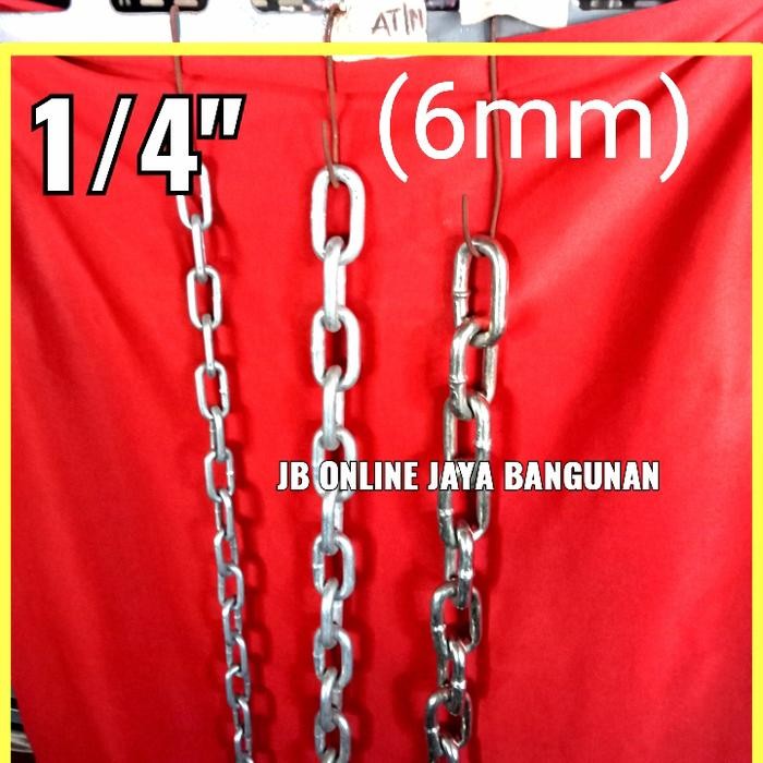 ,,,,,,,] rantai besi rantai kapal rantai gembok pagar PUTIH harga per meter