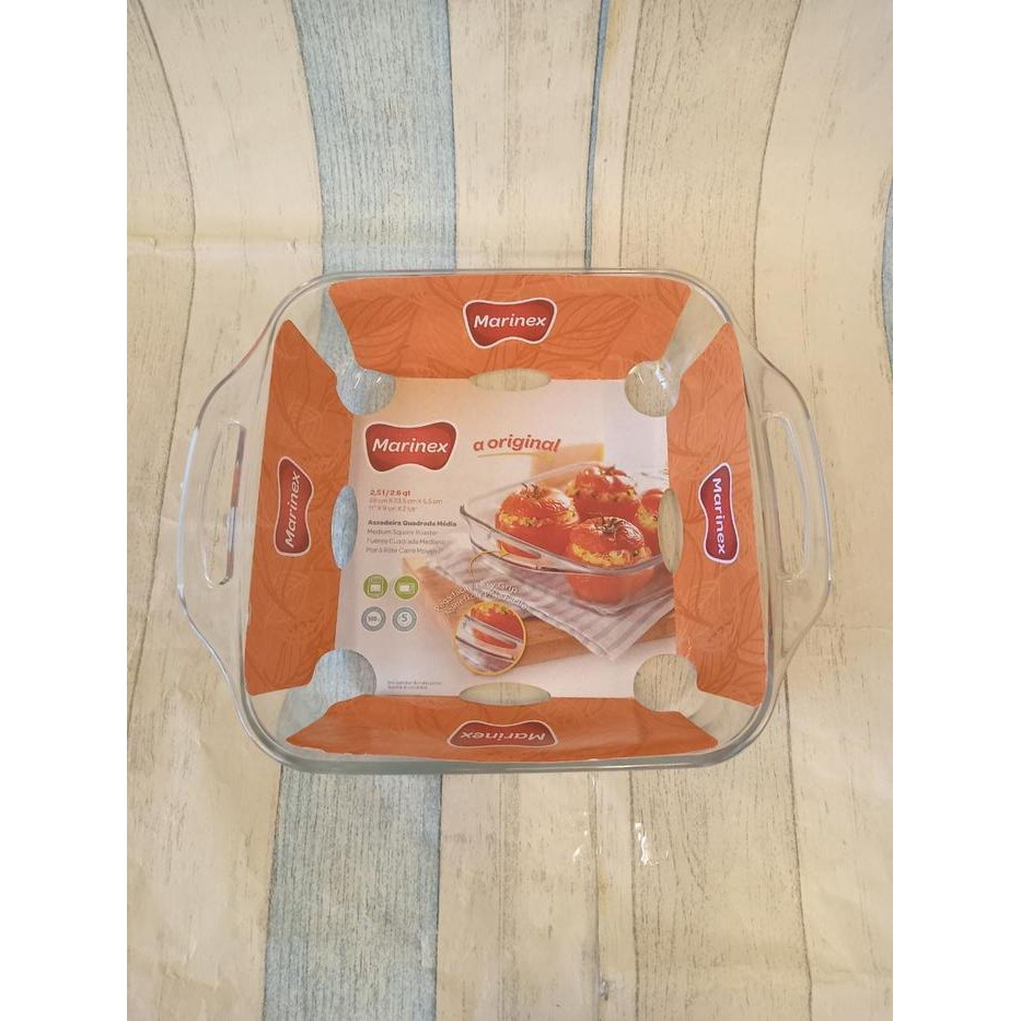 Loyang kaca Marinex Bakeware Segi Empat 2.5 Liter 6219 Loyang Segi