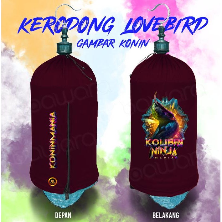 Bawara Kerodong Love Bird Gambar Konin Kolibri Ninja Diameter 30-33Cm Bahan Higet Premium