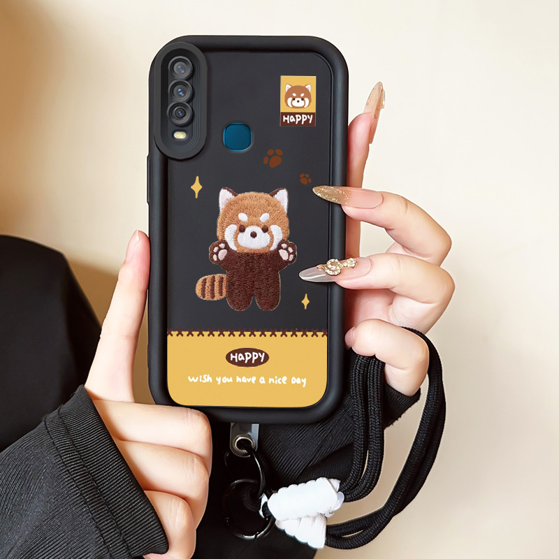 Casing Hp untuk VIVO Y12 Y12i Y15 Y17 Y3 Y3s Case Casing HP Softcase Ponsel Soft Shell dengan Tali S