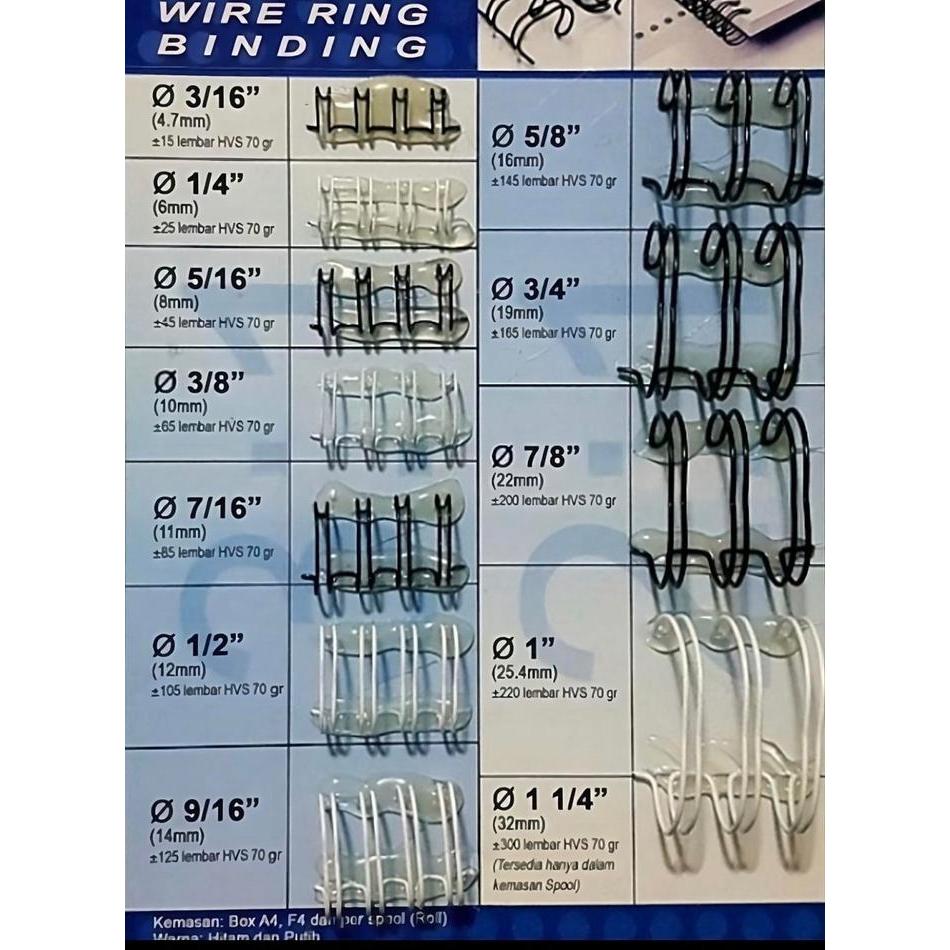 Ring Jilid / Binding Spiral Wire / Kawat A4