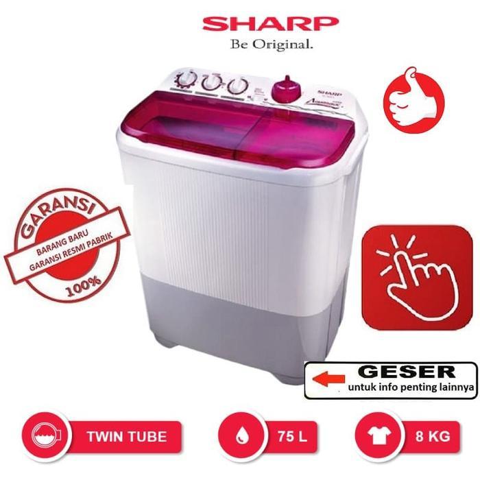 New SHARP Mesin Cuci ES-T85CR-PK