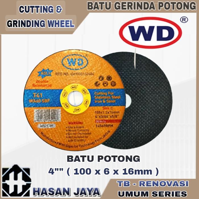 Batu potong WD / Batu gerinda potong JET 4inch