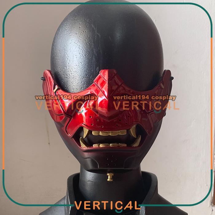 Cosplay Ghost Of Tsushima Mask Topeng Jin Sakai Oni Jepang Hannya Menpo Jepang Techwear Darkwear