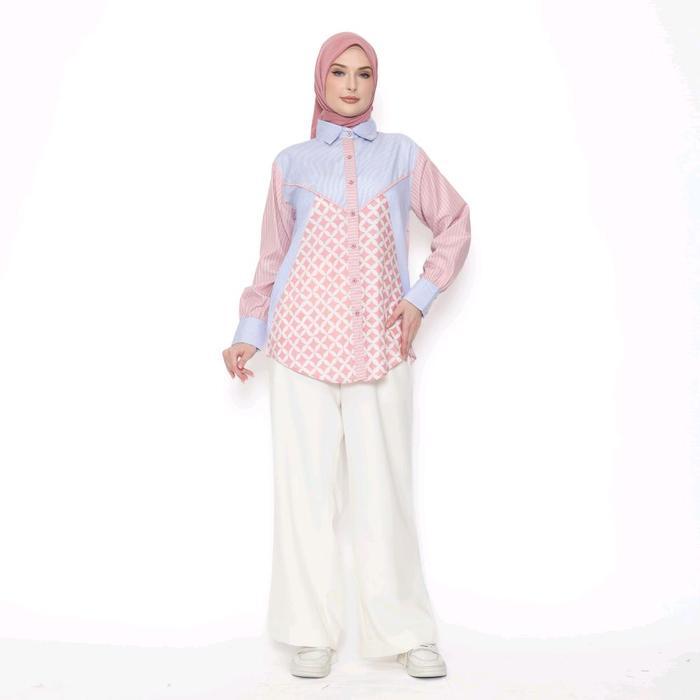 SAIARA KEMEJA BATIK CALLISTA BIRU PINK