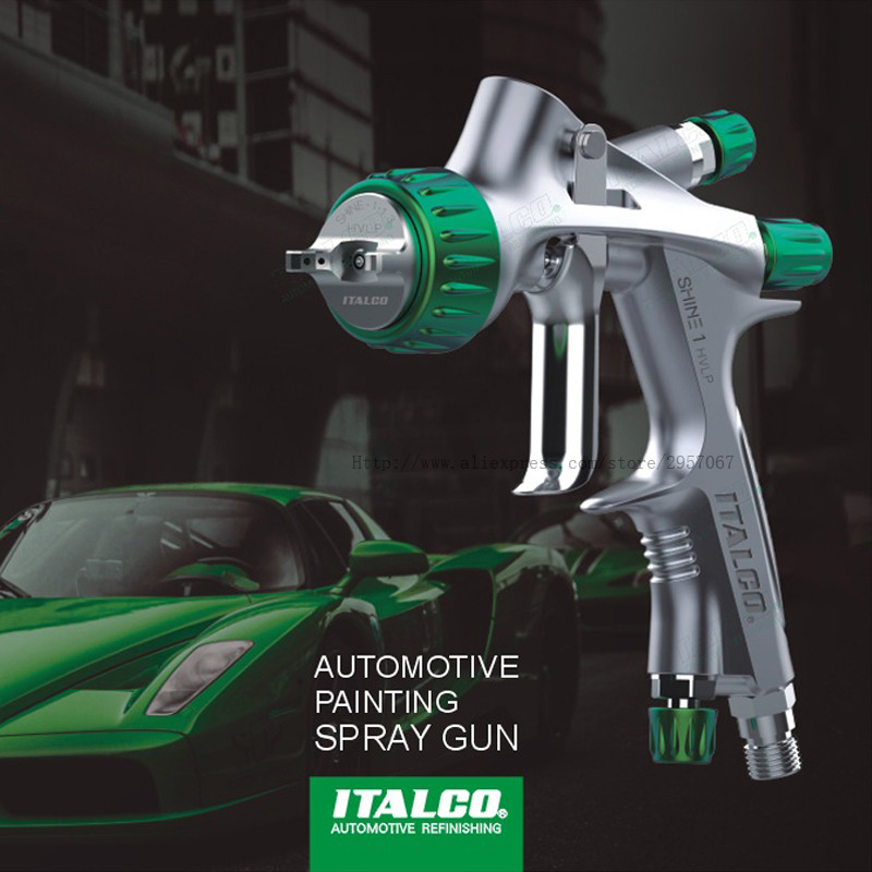 High-end Spray Gun ITALCO SHINE 1 HVLP Paint Spray Gun 1.3mm Green