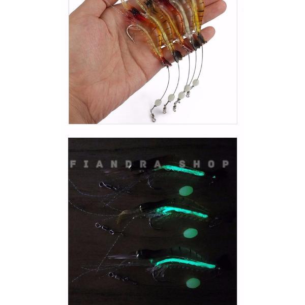 Umpan Udang Luminous Shrimp Lure Soft Umpan Udang Menyala Dalam Gelap #Gratisongkir