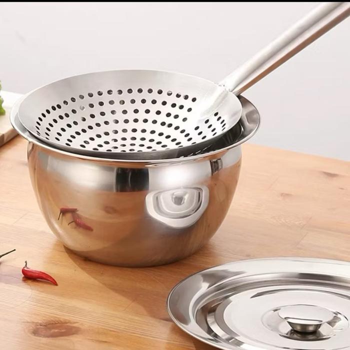 Serokan gorengan stainless TEBAL 32cm 30cm 28cm serok bawang jumbo stainless 28cm 30cm 32cm serokan