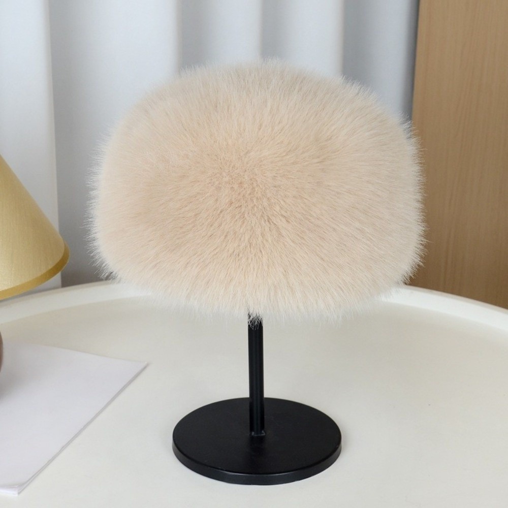 Chrismas Gifts Plush Fluffy Fur Bucket Hat Ear Protection Furry Fisherman Hat Warm Soft Mongolian