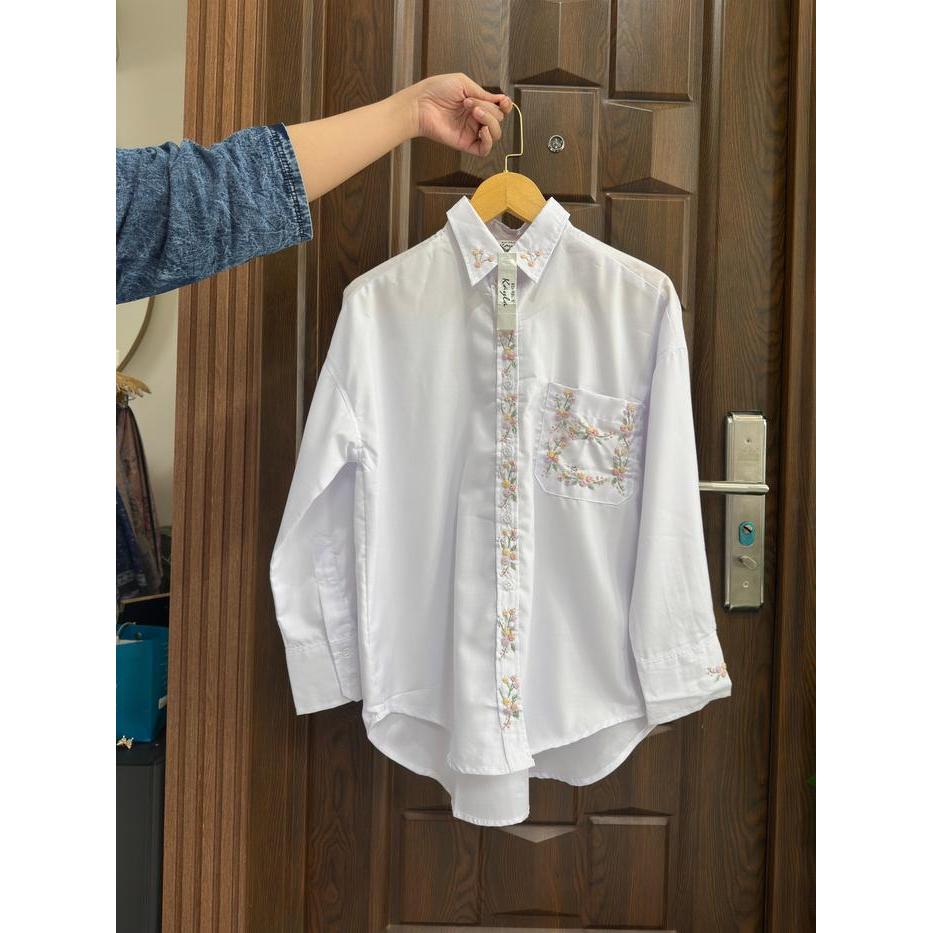 ttir- Tunik Ed-Ness Kayla Toyobo Fodu Putih Basic Muslim Nyaman