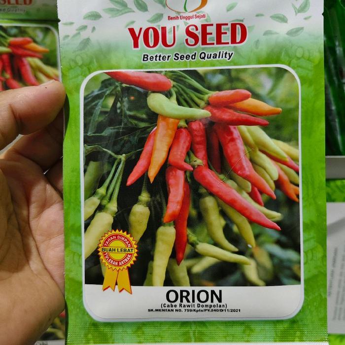 4bdw- Benih Cabe Orion 10 Gram Cabai Rawit Putih Berdompol Berangkai You Seed Rawet Setan