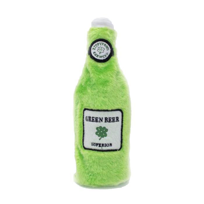Zippypaws St Patrick'S Happy Hour Crusherz - Green Beer Dog Toy