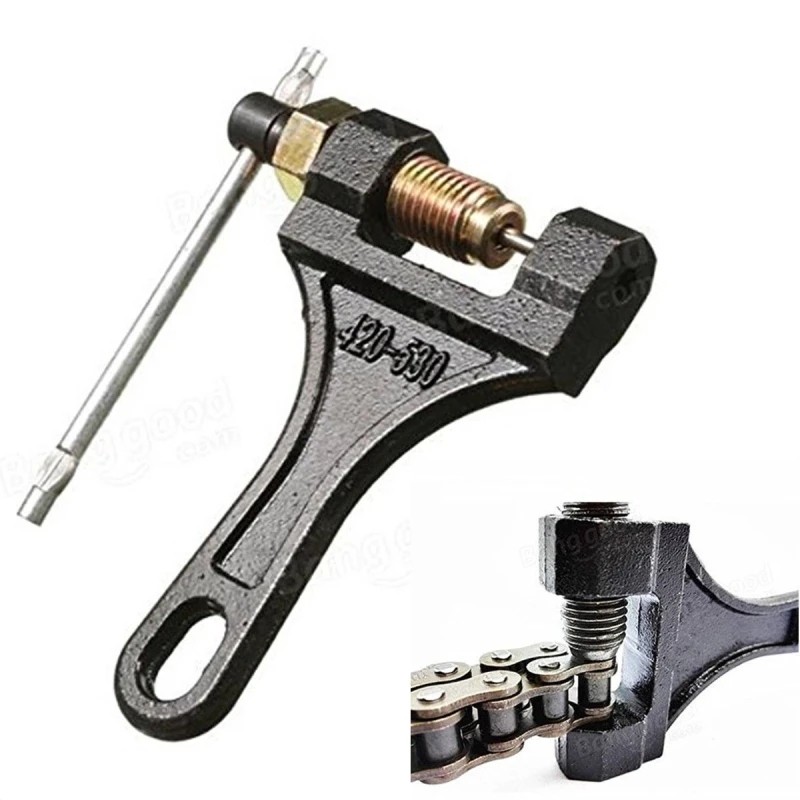 Motorcycle Chain Breaker Chain Link Removal Separator Motor Chain Breaker Riveting Tool 420-530