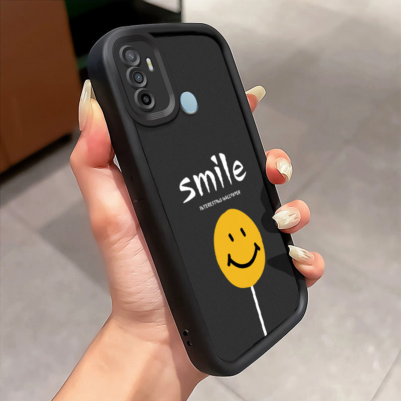 Casing Hp Untuk OPPO A53 2020 A33 2020 A53s A32 A11s Case Casing Emoji tas balon pola HP Kasing Sili