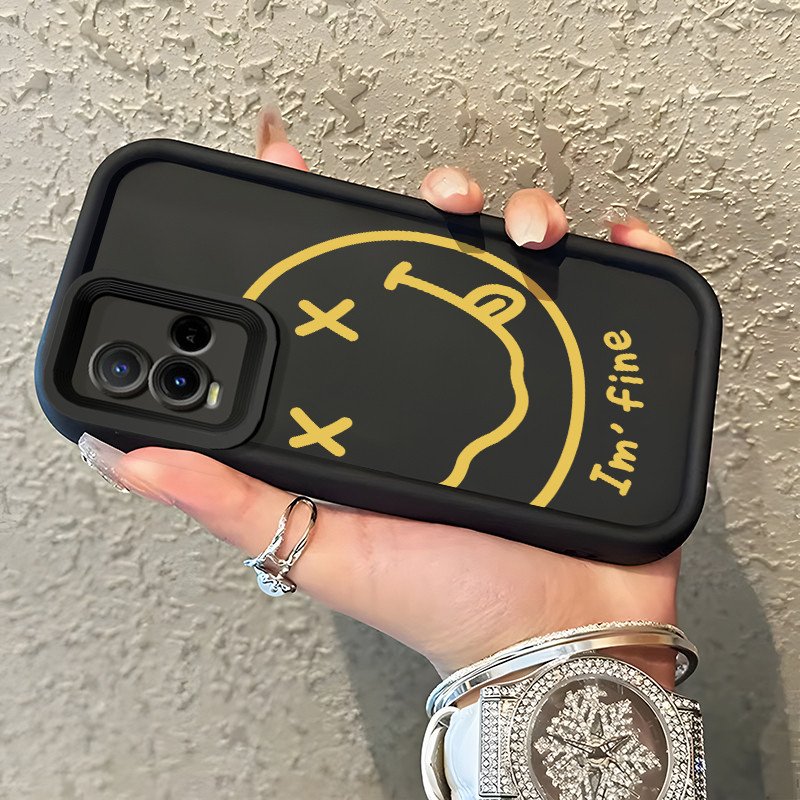 Casing Hp VIVO Y21 Y21s Y21T Y21E Y21A Y21G Y33T Y33s Case Casing tas emosi yang menyenangkan pola H