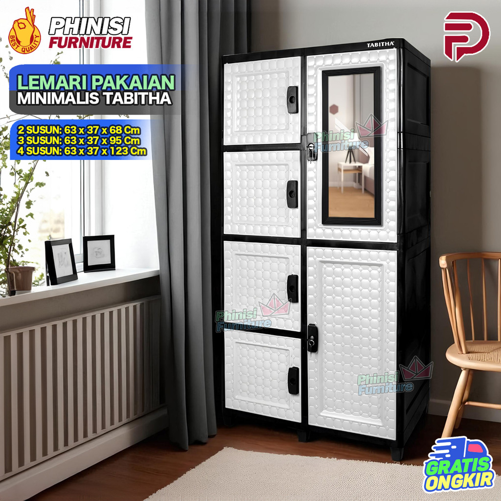 Lemari Pakaian Plastik Tabitha Storia Lemari Baju Lemari TV Rak TV Meja TV Lemari Kaca