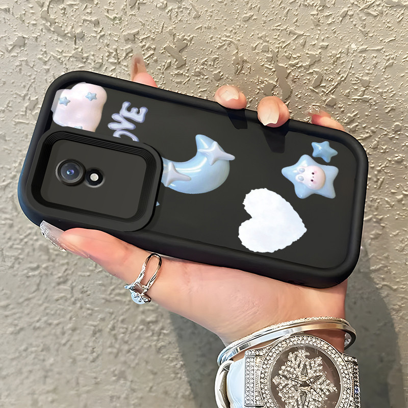 Casing Hp Untuk VIVO Y02 VIVO Y02A VIVO Y02T Case Bulan biru dan bintang Softcase Kesing Premium Mat