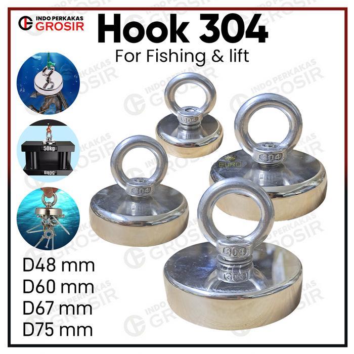 Magnet Neodymium Super Strong Kuat Model Bulat Besar Magnet Fishing Hook