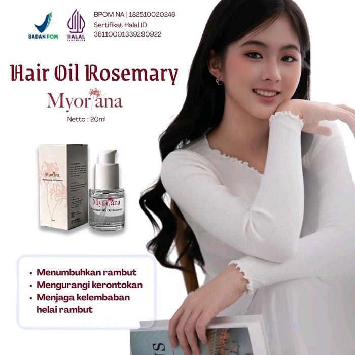 Myoriana Hair Oil Rosemary 20ml - Solusi Rambut Rontok & Panjang Sehat Dengan Peppermint & Argan Oil
