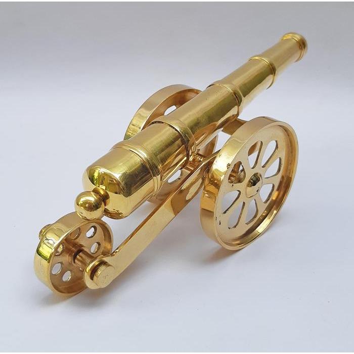 Miniatur Meriam - Cannon Miniature - Kuningan ukuran Kecil S 20x6x7