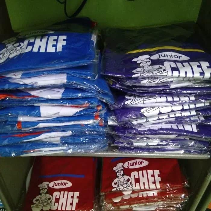 Promo Celemek/Topi Koki/Baju Koki/Kostum Koki/Baju Chef/Celemek Anak/Chef Original