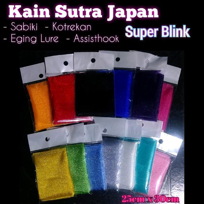 ASLI KAIN UMPAN SUTRA JAPAN CRINKLE SABIKI/KOTREKAN/ASSISTHOOK KAIN EGI LURE EGING [ALM27] READY