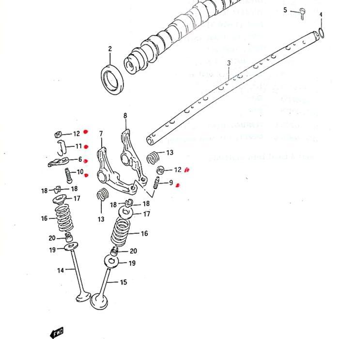 12841-71C00 Arm Valve Rocker Intake Apv,Estem1.6,Vtr Epi,Futura Inject