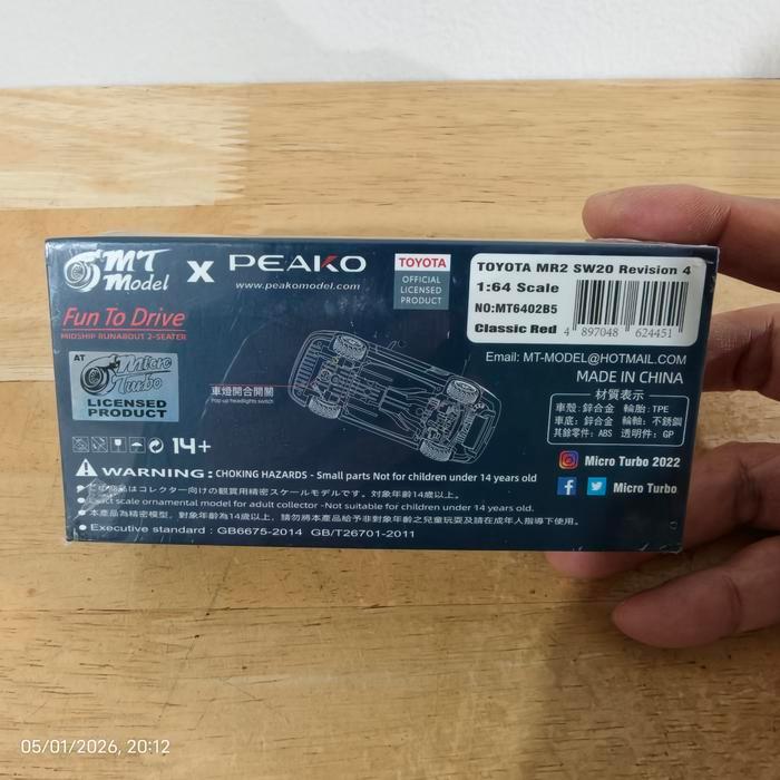 MICRO TURBO MT MODEL PEAKO TOYOTA MR2 SW20 RED INT MOTORXPO HONGKONG 2022 DIECAST HOBBY KOLEKSI