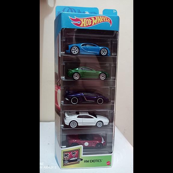 DIECAST - HOT WHEELS HW EXOTICS 5-PACK (GTN33) - BUGATTI LAMBORGHINI