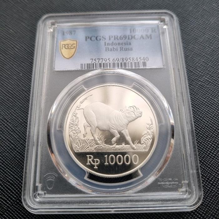 Koin Silver Indonesia Babirusa PCGS PF69 PROOF
