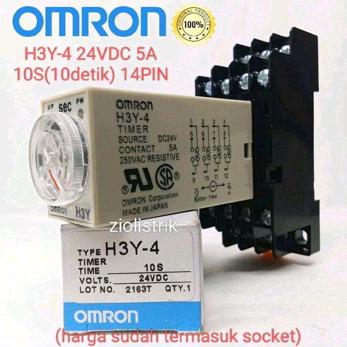 TIMER H3Y4 24V TIMER OMRON H3Y4 10DETIK 60DETIK ORIGINAL H3Y4 24VDC