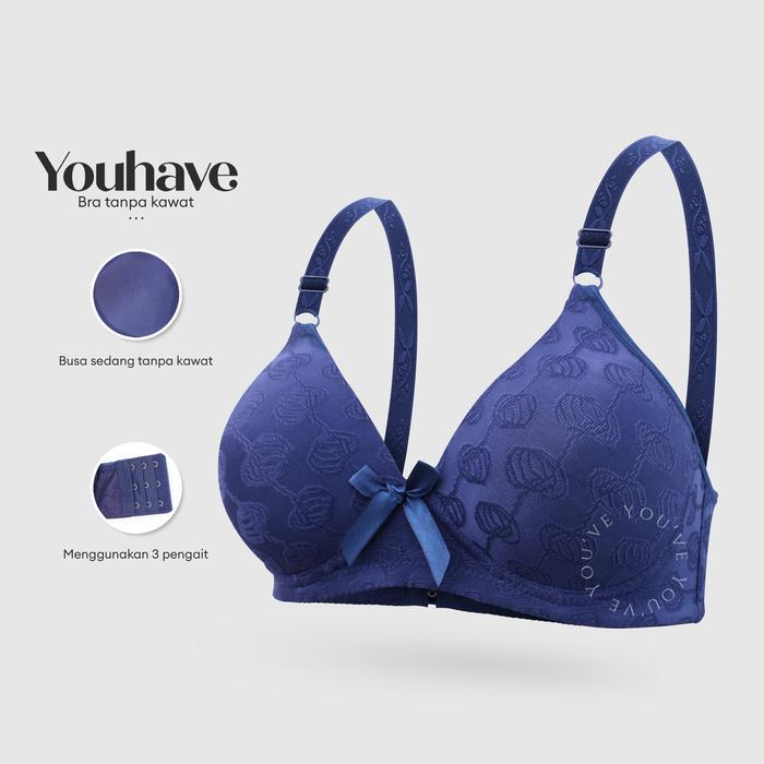 Sorella - Bh Bra Wanita Bh Tanpa Kawat Busa Tipis Motif Timbul Beha Women Cewe Perempuan 100134