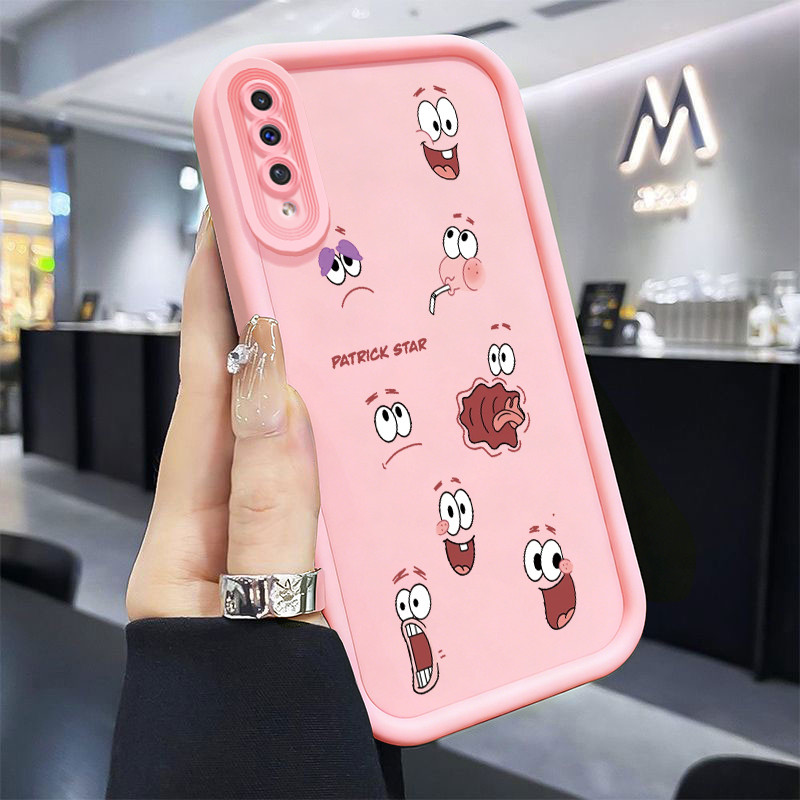 Casing Hp untuk Samsung Galaxy A50 A50s A30s Case Ekspresi Patrick Star kartun Kasing Airbag protect